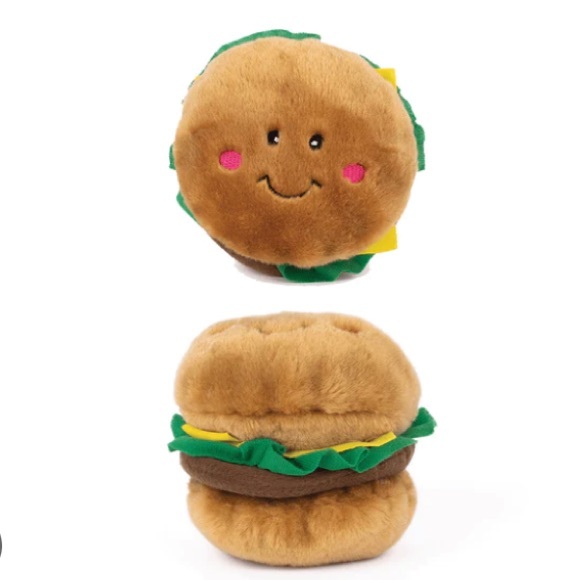 Burger plush dog toy - Picture 3 of 3